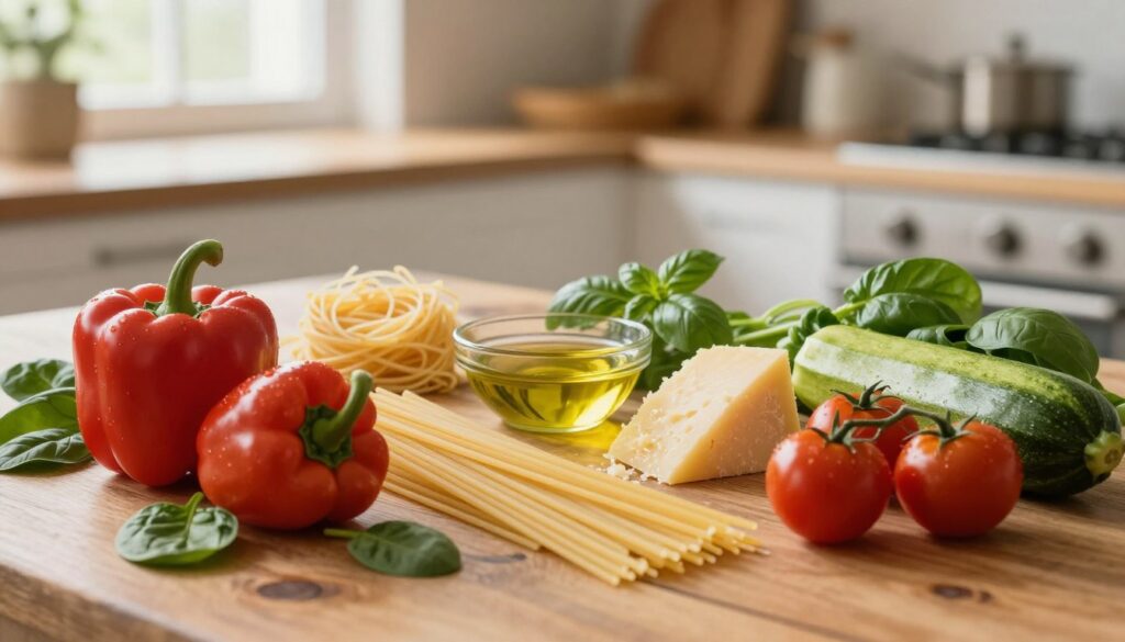 essential ingredients vegetable pasta