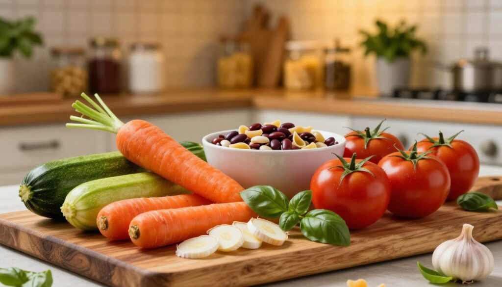 essential vegetables for minestrone soup