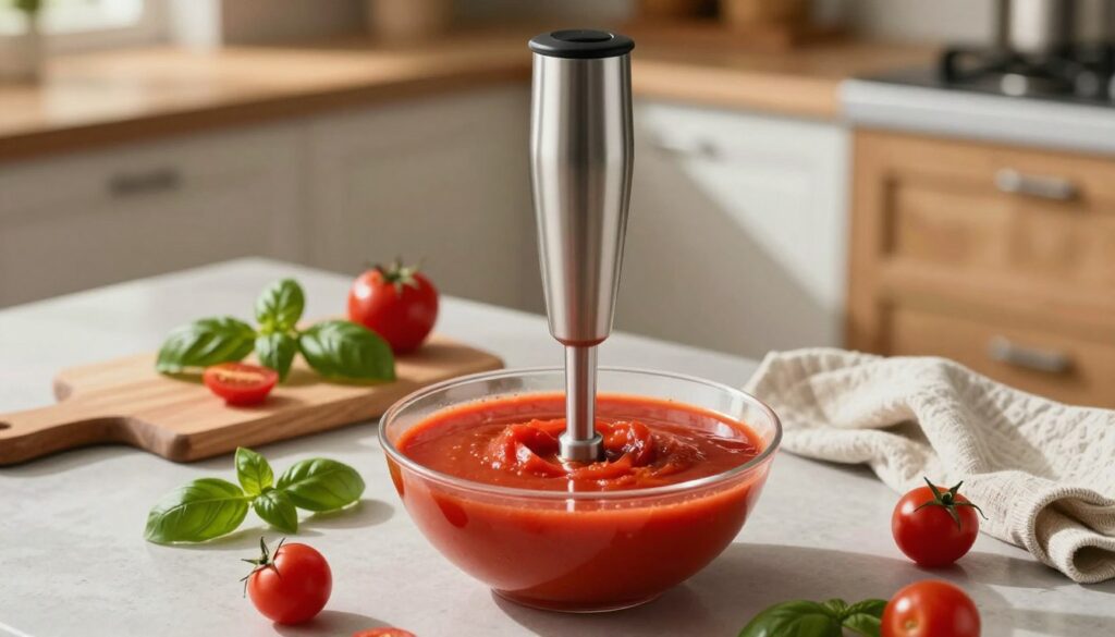 hand blender tomato soup