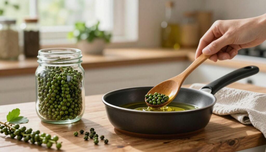 infusing peppercorns
