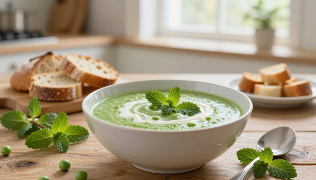 pea mint soup