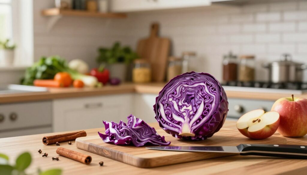 preparing red cabbage