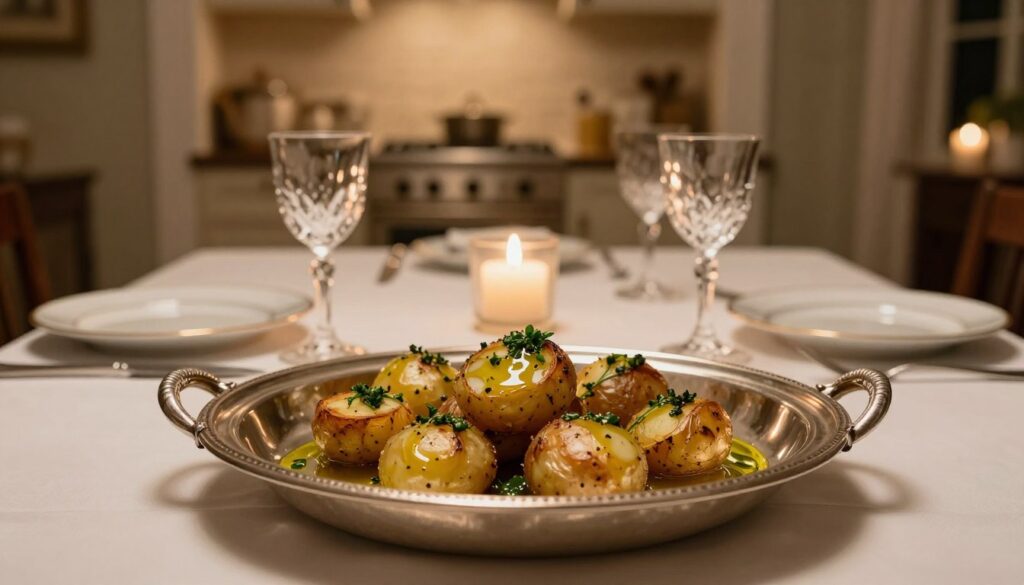 serving potatoes