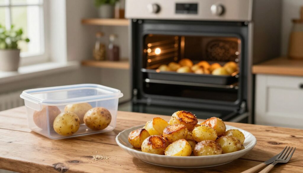 storing and reheating roast potatoes