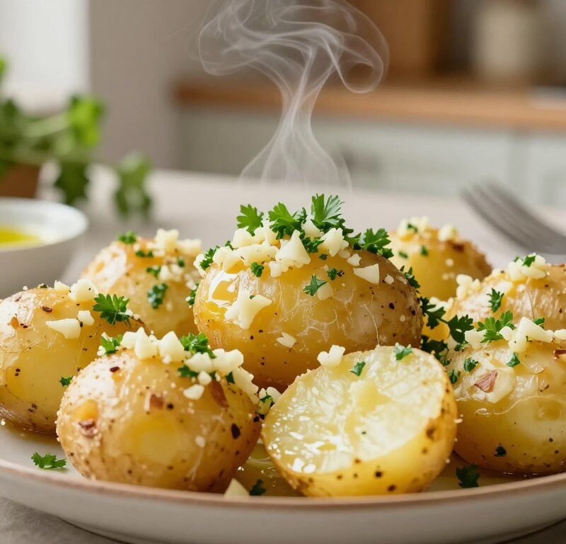 Mary Berry Crushed New Potatoes With Garlic