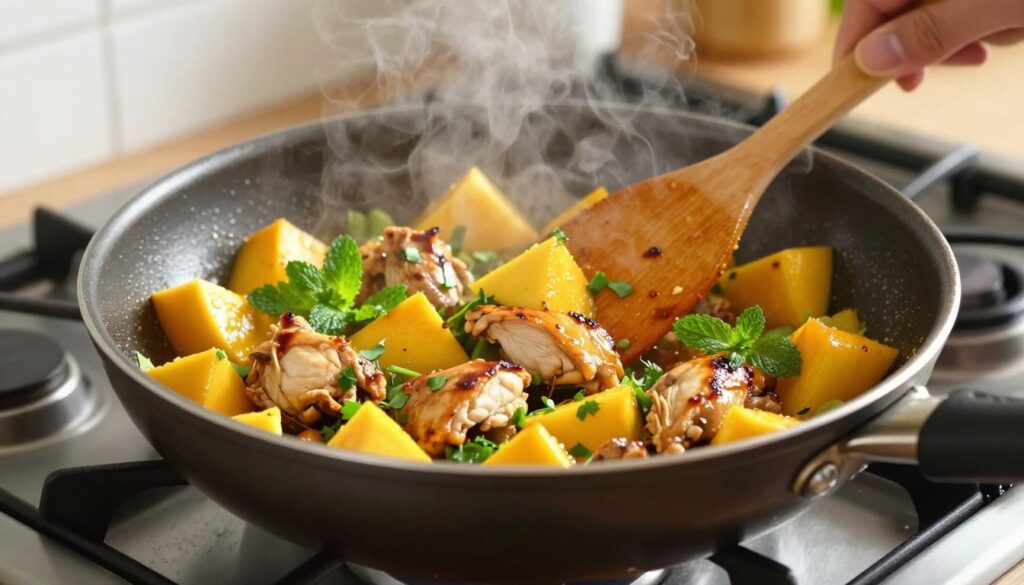 combining flavours in the frying pan