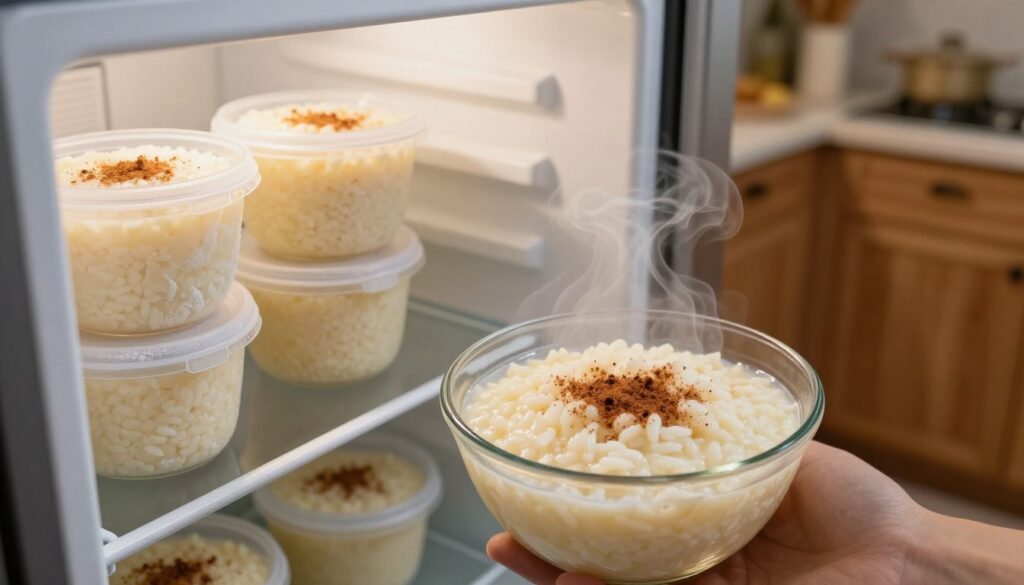 freezing rice pudding