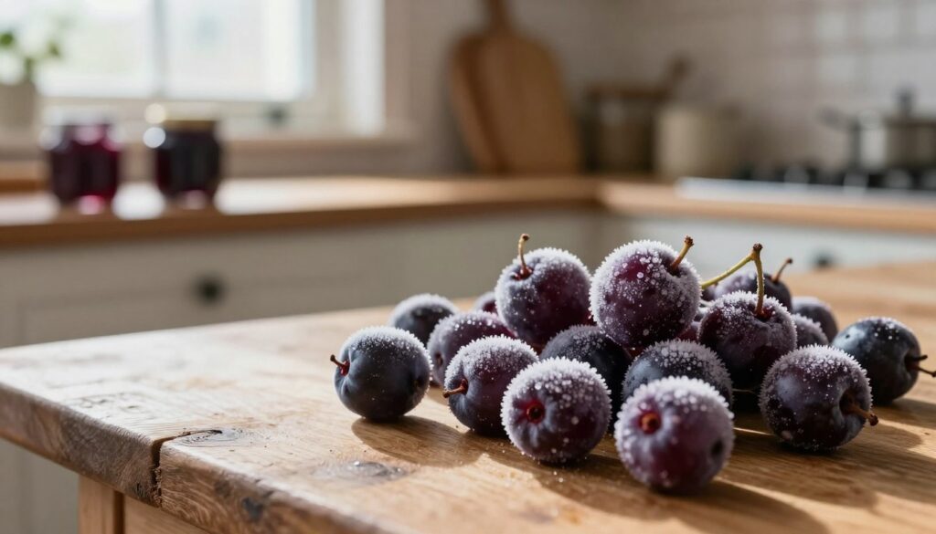 frozen damsons