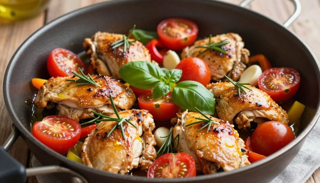 one pan chicken and tomatoes
