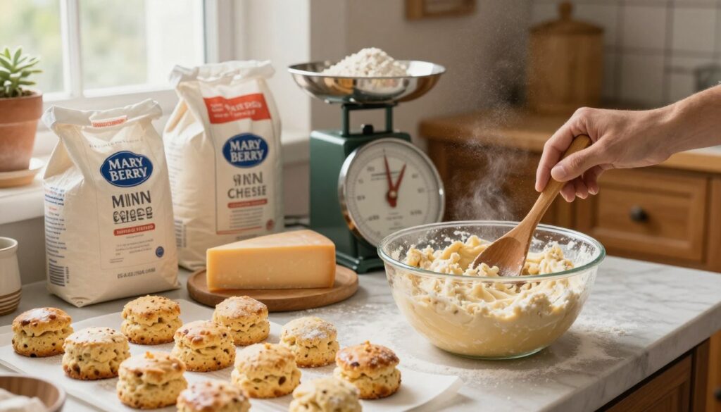 preparing the dough mixture