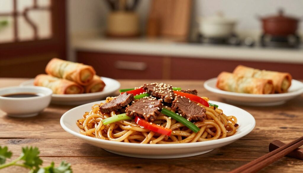 serving suggestions beef chow