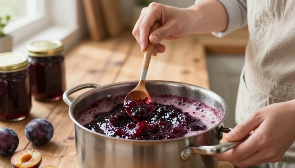 skimming and potting jam