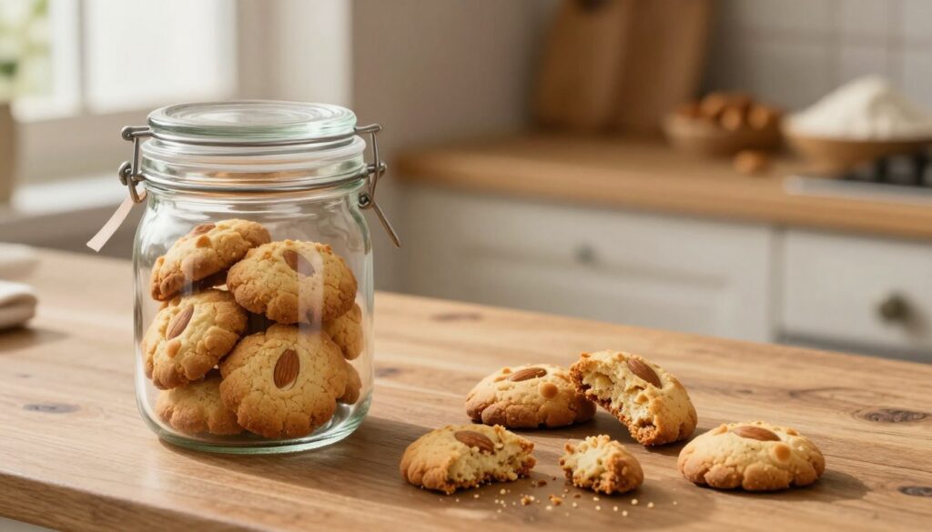 storing almond biscuits