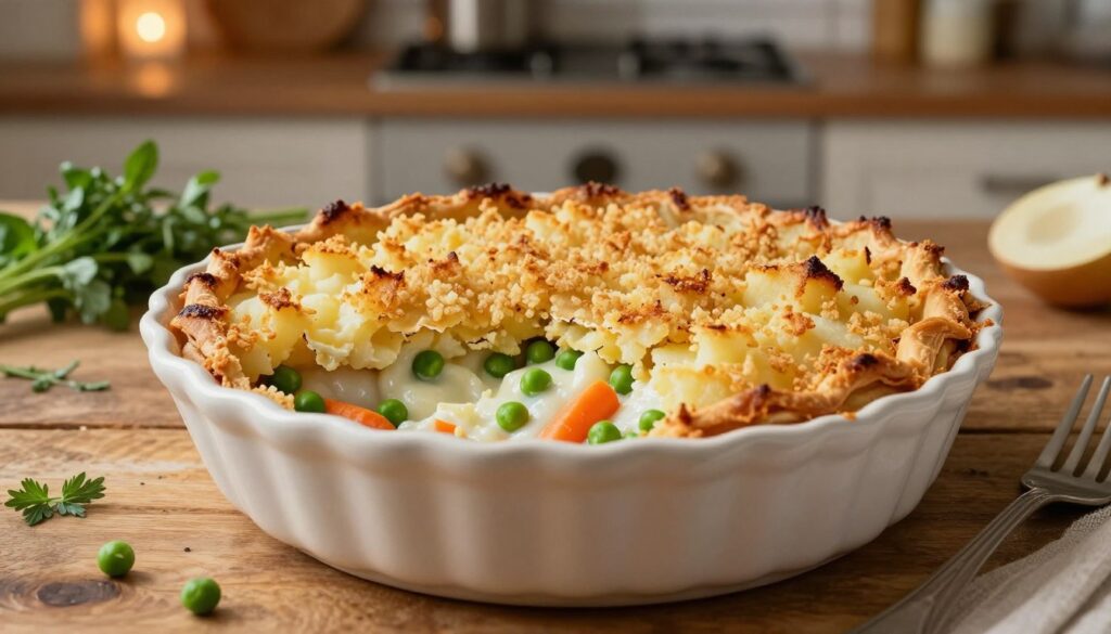storing fish pie crushed
