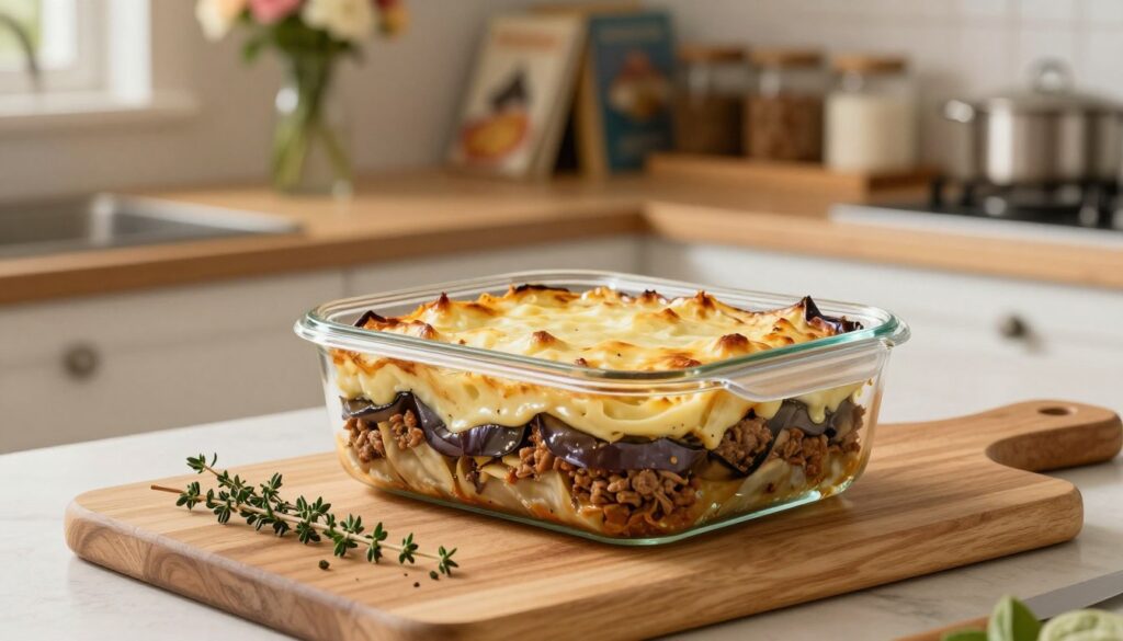 storing moussaka