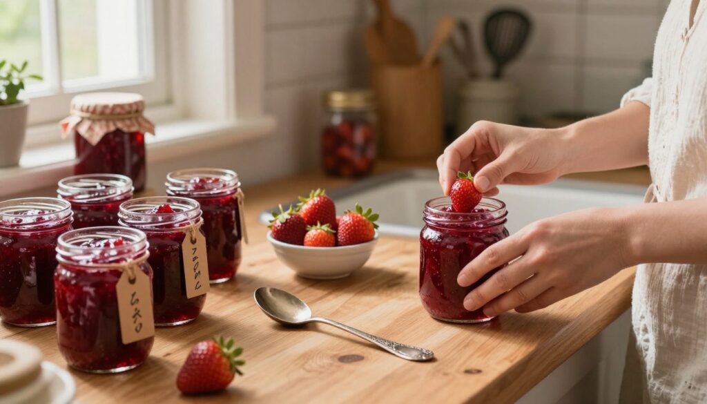 storing strawberry jam