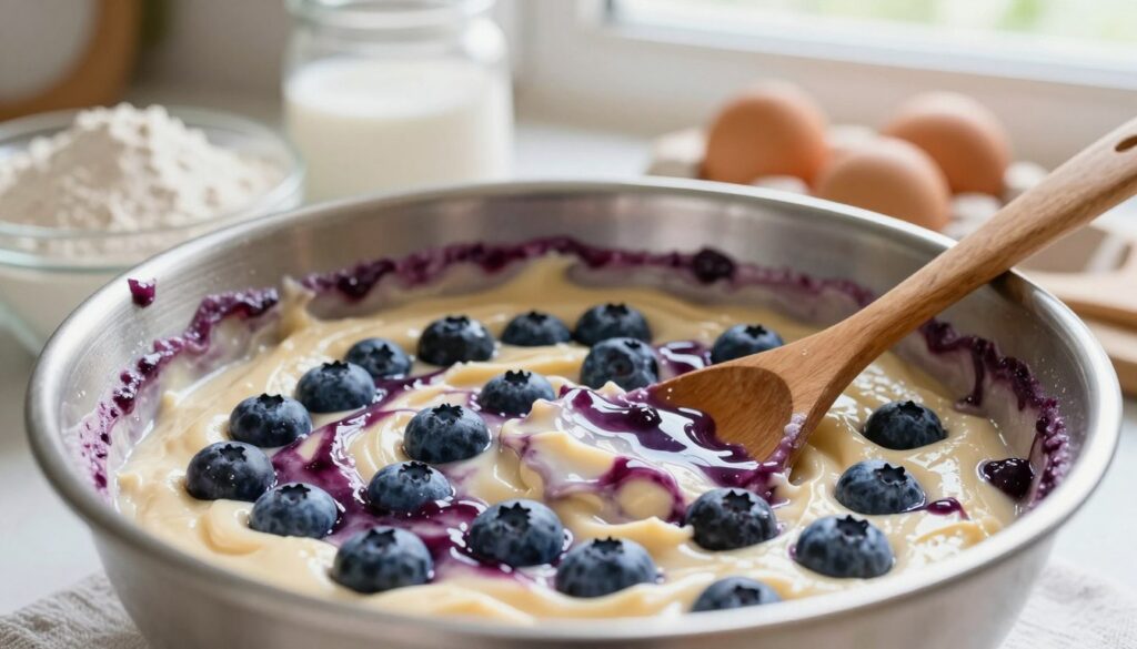 blueberry traybake batter blueberry traybake batter