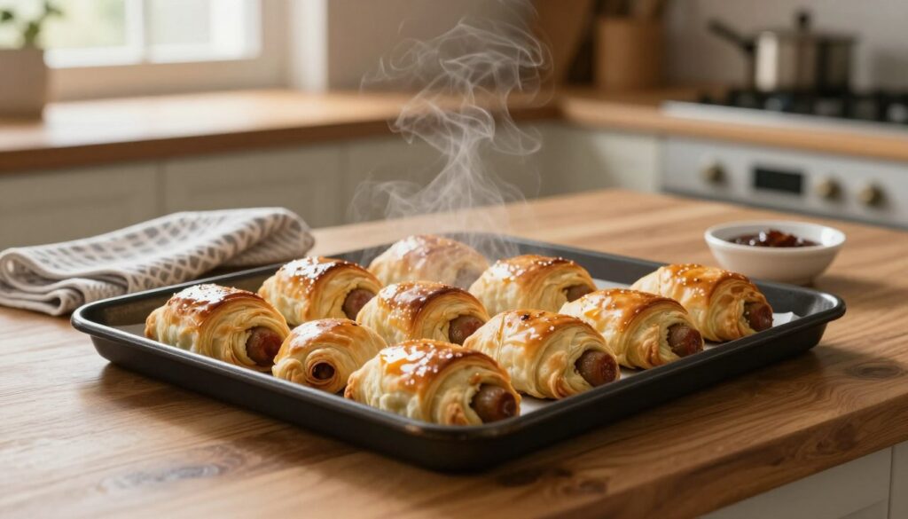chilling pastry on tray