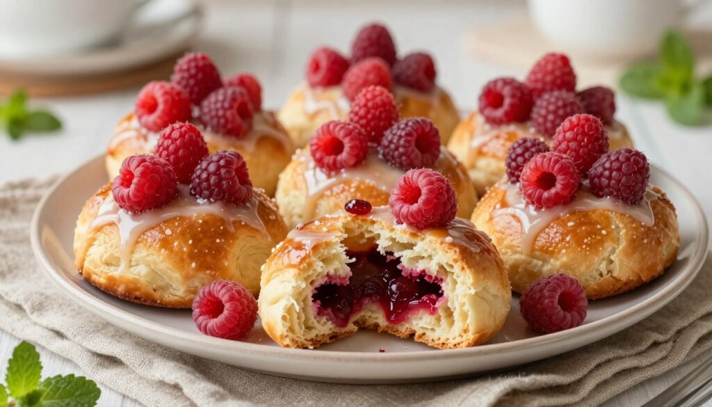 raspberry buns