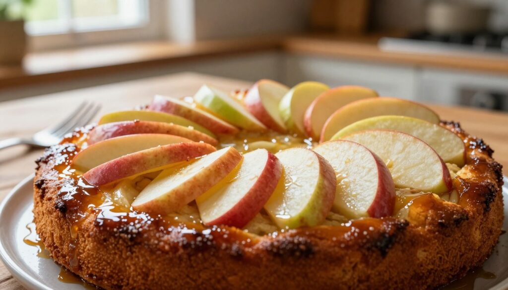 sliced apples topping