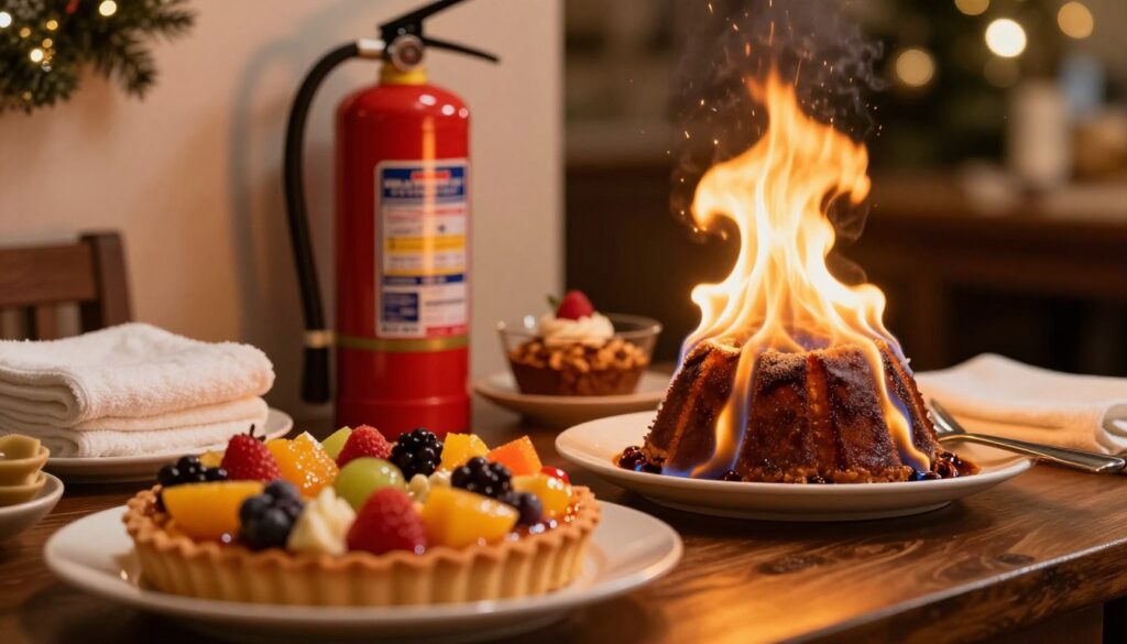 flaming desserts safety