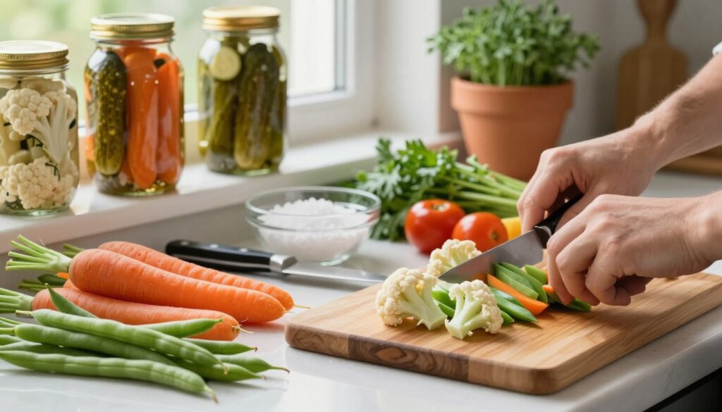 preparing vegetables for maximum crunch