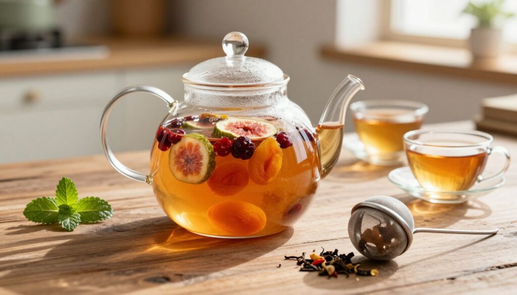 soaking dried fruit tea