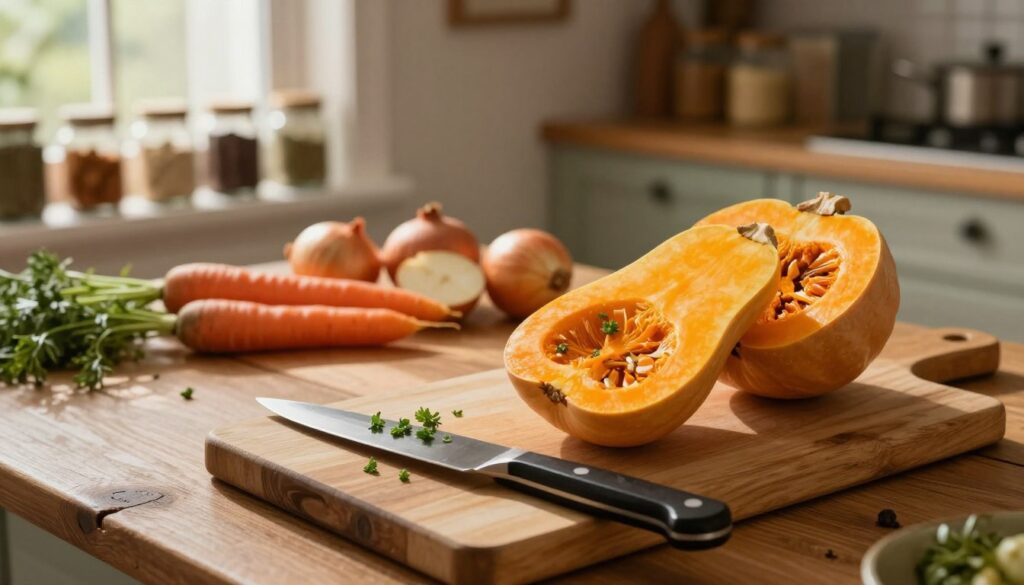 squash preparation for soup